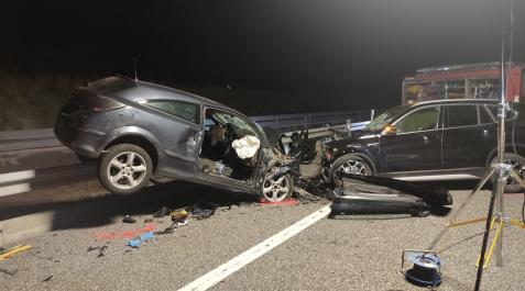 avila Estado en el que han quedado los coches siniestrados