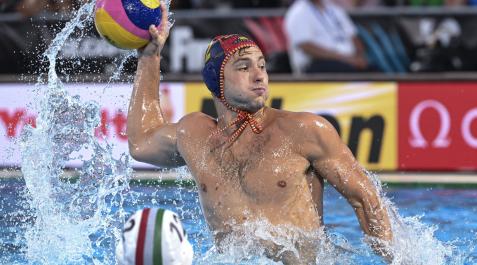Alberto Munárriz, durante la final frente a Italia.
