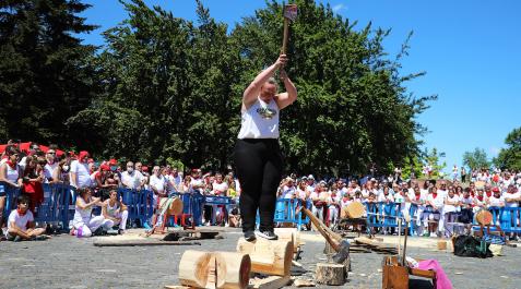 HerriK Nerea Sorondo, campeona navarra, ayer durante la prueba