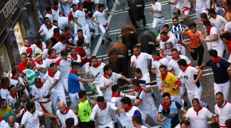 Fotos del quinto encierro de San Fermín 2022 Fotos del quinto encierro de San Fermín 2022