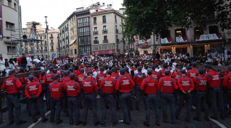 Policía Foral durante estos Sanfermines Policía Foral durante estos Sanfermines