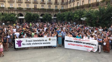 tafalla concentración Imagen de la concentración, este miércoles en Tafalla