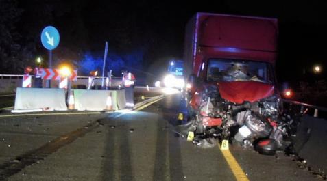 Accidente mortal en Sunbilla Estado en el que han quedado los vehículos tras el choque