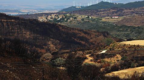 Los incendios, un mes después: San Martín de Unx San Martín de Unx