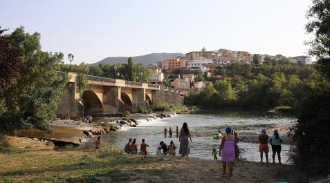 Caseda Zona de baño natural de Cáseda donde se produjo el ahogamiento
