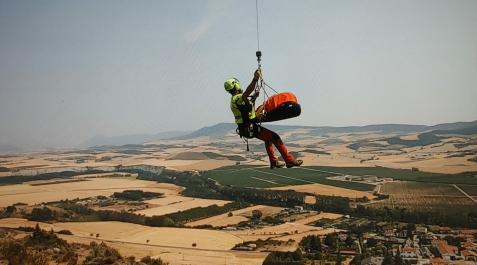 Imagen del rescate, en la sierra de Sarbil Rescate