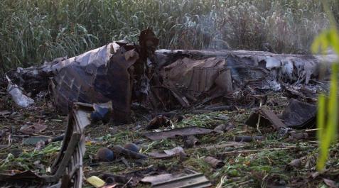 avión accidentado grecia Restos del avión accidentado al norte de Grecia