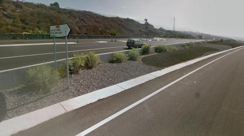 Autopista del Sur (TF-1) El siniestro tuvo lugar en la Autopista del Sur, a su paso por Guía de Isora