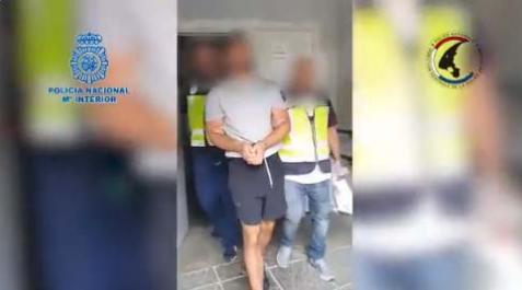 detención huido Momento de la detención del presunto autor del secuestro