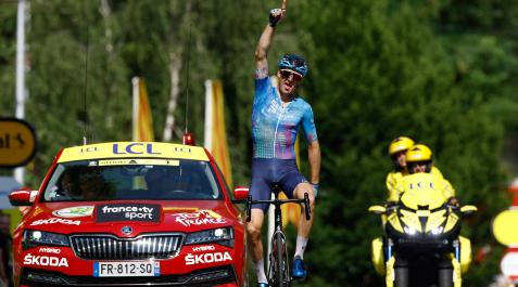 Hugo Houle celebra su triunfo en Foix Hugo Houle celebra su triunfo en Foix