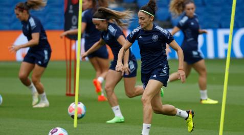 Entrenamiento de la selección española en Brighton