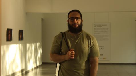 Belal Belal Darder, en junio, en Civivox Iturrama en Pamplona