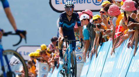 Enric Mas, en la meta de Peyreagudes del Tour de Francia Enric Mas, en la meta de Peyreagudes del Tour de Francia