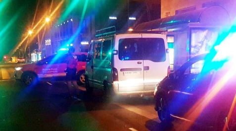 Imagen de la patrulla de Policía Foral con la furgoneta sancionada Imagen de la patrulla de Policía Foral con la furgoneta sancionada