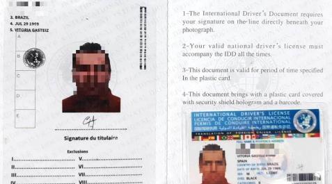 Imagen del carné falso que presentó a los agentes de Policía Foral en Tudela Imagen del carné falso que presentó a los agentes de Policía Foral en Tudela