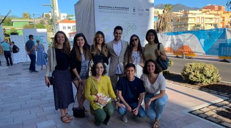 Los alumnos en la presentación del proyecto en La Palma Los alumnos en la presentación del proyecto en La Palma