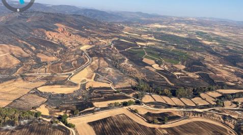 Imagen aérea del incendio de Ateca (Zaragoza) Imagen aérea del incendio de Ateca (Zaragoza)