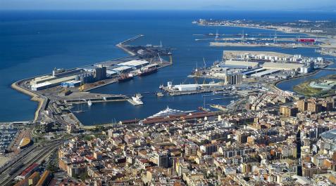 Imagen aérea del puerto de Tarragona Imagen aérea del puerto de Tarragona