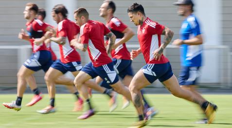 entrenamiento osasuna Entrenamiento de pretemporada de Osasuna en Tajonar
