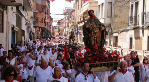 Fotos de la procesión de las Santas Reliquias, San Adrián y la Virgen de la Palma en San Adrián.