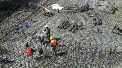 Imagen de varios trabajadores, en una obra Imagen de varios trabajadores, en una obra