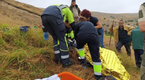 rescatado-kakueta un momento del rescate en el monte Kakueta-Peñablanca