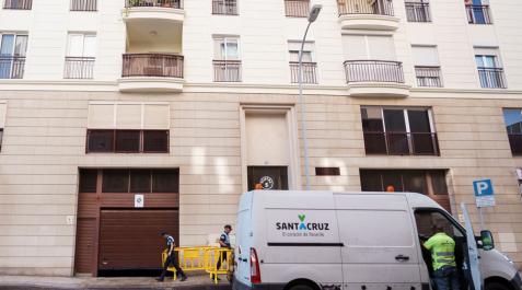 Asesinato en Tenerife Agentes de Policía, en el lugar del suceso