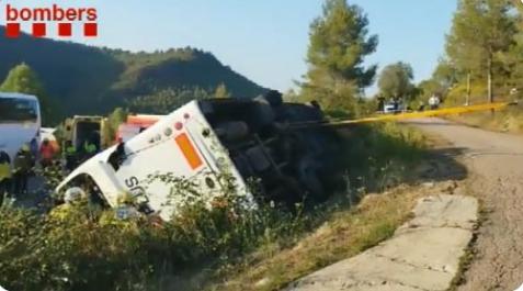 autobús accidente En el autobús siniestrado viajaban 50 personas