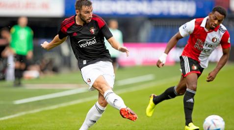 Jon Moncayola durante el duelo contra el Feyenoord Jon Moncayola durante el duelo contra el Feyenoord