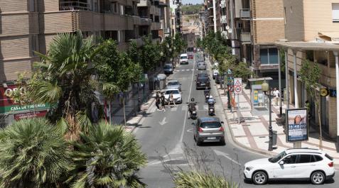 Avenida de Zaragoza de Tudela El tramo de la avenida de Zaragoza que se cortará al tráfico
