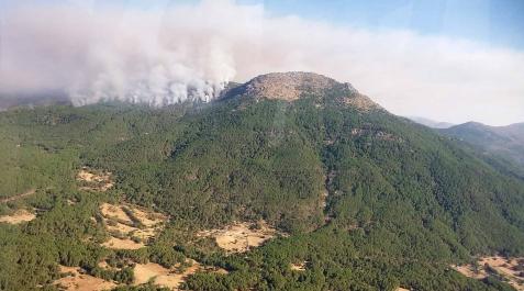 avila Estado del incendio de Santa Cruz del Valle a primera hora de la mañana del domingo