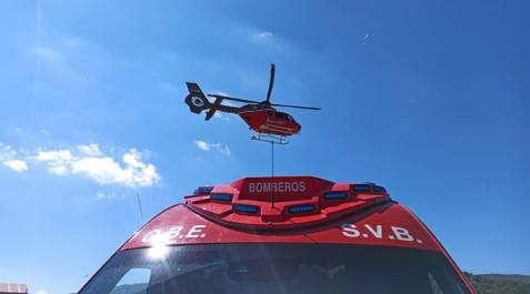 helicóptero El motorista ha sido trasladado en helicóptero