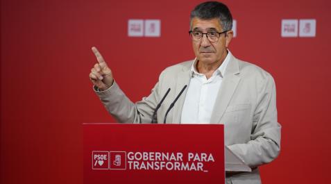 patxi-lopez El portavoz del PSOE en el Congreso de los Diputados, Patxi Löpez, en una rueda de prensa en Bilbao
H.BILBAO-EUROPA PRESS
10/08/2022 El portavoz del PSOE en el Congreso de los Diputados, Patxi Löpez, en una rueda de prensa en Bilbao