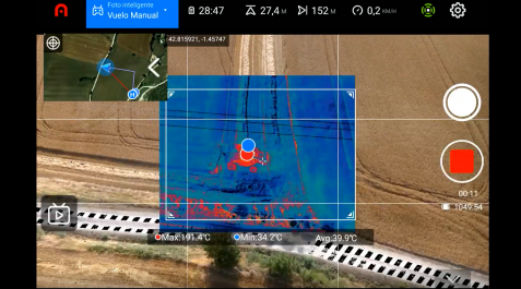 Una de las imágenes captadas por los drones de GreenTech que ha enviado a través de satélites GreenTech