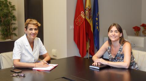 La Presidenta de Navarra, María Chivite, junto a la coordinadora de Podemos Navarra, Begoña Alfaro La Presidenta de Navarra, María Chivite, junto a la coordinadora de Podemos Navarra, Begoña Alfaro