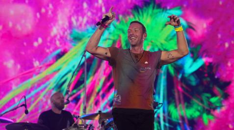 coldplay Chris Martin, durante un concierto de Coldplay en el estadio de Wembley de Londres