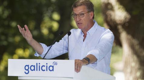 Alberto Núñez Feijóo Feijóo, este sábado, en el acto que ha celebrado el PP para inaugurar el nuevo curso político