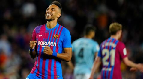 Aubameyang-robo-vivienda El delantero francés del FC Barcelona, Pierre-Emerick Aubameyang,durante un partido la pasada temporada