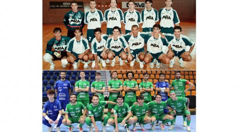ComboFutsal Las dos plantillas del Osasuna Magna, la primera y la actual