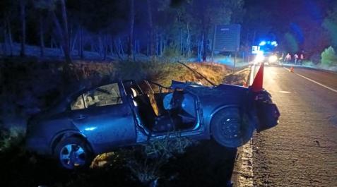 accidente Estado en el que ha quedado el vehículo tras el accidente en la N-115
