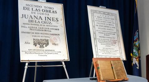 libros-sor-juana-ines-cruz Dos tomos editados a finales del siglo XVII con escritos de sor Juana Inés de la Cruz (1648-1695) que fueron sacados ilegalmente de España han sido entregados a las autoridades españolas por la Fiscalía de Nueva York