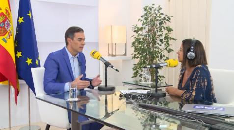 Pedro Sánchez, durante la entrevista en la Cadena Ser Pedro Sánchez, durante la entrevista en la Cadena Ser