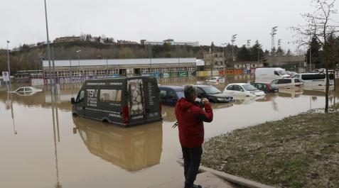 Riada de diciembre en Burlada, que se teme sean más frecuentes Riada de diciembre en Burlada, que se teme sean más frecuentes