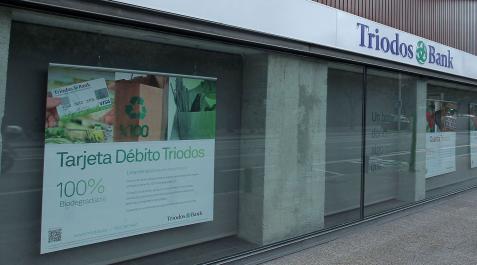 Fachada de Triodos Bank en Pamplona Fachada de Triodos Bank en Pamplona