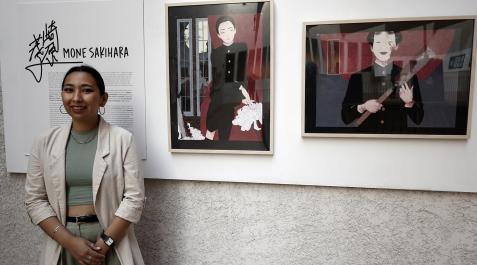 La artista japonesa Mone Sakihara La artista japonesa Mone Sakihara, que expone estos días en la capital navarra, apuesta por que sus ilustraciones eróticas no tengan un significado preestablecido para que de esta manera sea el público quien