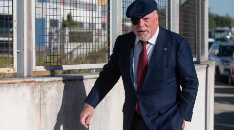 villarejo El excomisario José Villarejo a su llegada a la Audiencia Nacional en San Fernando de Henares este lunes cuando se reanuda el juicio contra él