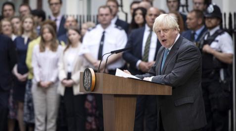 Boris Johnson Discurso de despedida de Boris Johnson en el 10 de Downing Street, en Londres