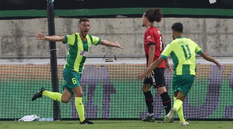 Europa League - Group (35612772) Oier celebra el gol ante el Rennes, su estreno en Europa. REUTERS
