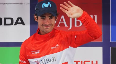 GSerrano GHonzalo Serrabo, con el maillot de líder de la Vuelta a Gran Bretaña