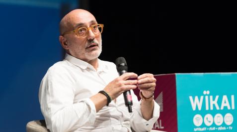 CorellaImpulsar El edil Félix Bienzobas durante su intervención de ‘Impulsar Navarra’